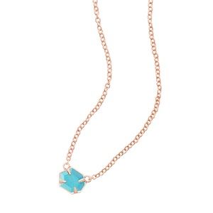 Kendra Scott Mabel Necklace in Rose Gold Turquoise
